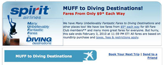 Illustration for article titled Spirit Airlines' "MUFF To Diving Destinations"